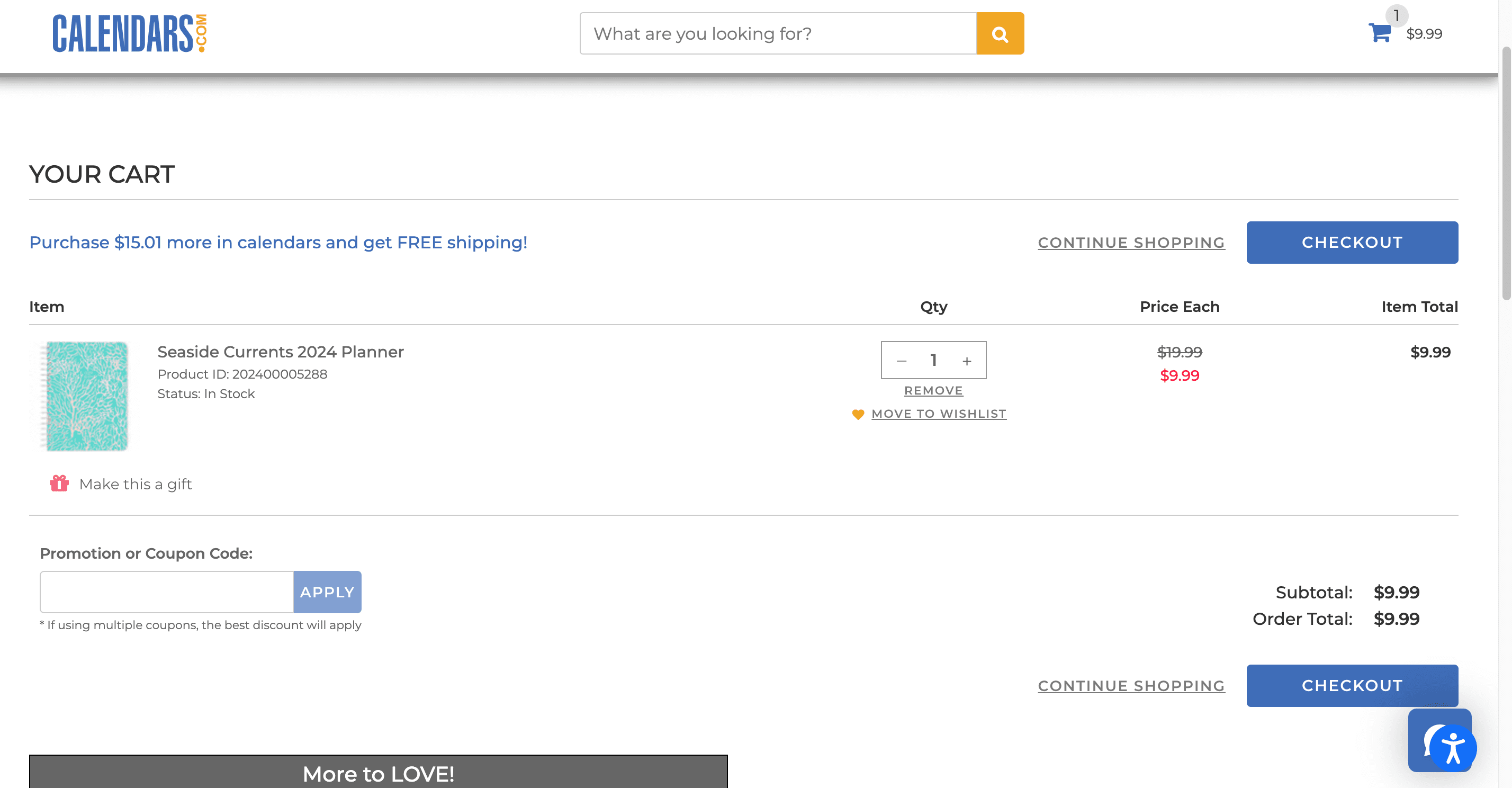 How to apply Calendars coupon code